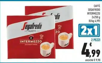 Conad Segafredo Zanetti - Intermezzo Caffè 250 g(ml) offerta