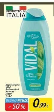 Carrefour Market Vidal Bagnoschiuma offerta