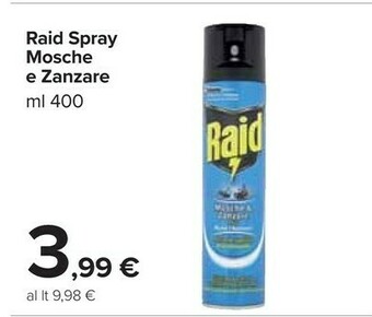 Carrefour Market Raid Spray Mosche E Zanzare offerta