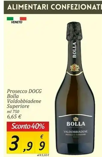 Carrefour Market Bolla Prosecco Docg Valdobbiadene Superiore offerta