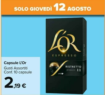 Carrefour Market L'or Espresso offerta