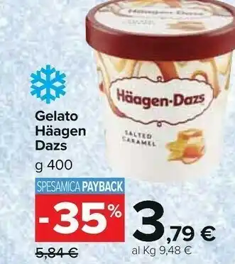 Carrefour Market Häagen dazs Gelato Salted Caramel 400 G offerta