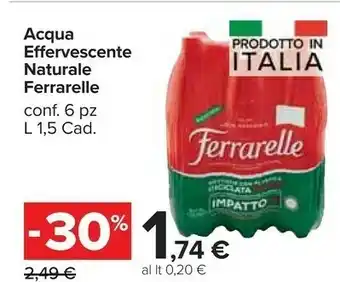 Carrefour Market Ferrarelle Acqua Minerale Effervescente Naturale 9000 G(ml) offerta