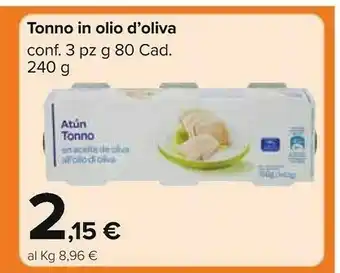 Carrefour Market Tonno In Olio D'oliva offerta