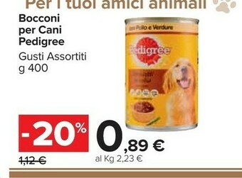 Carrefour Market Pedigree Bocconi Per Cani offerta