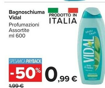 Carrefour Market Vidal Bagnoschiuma offerta