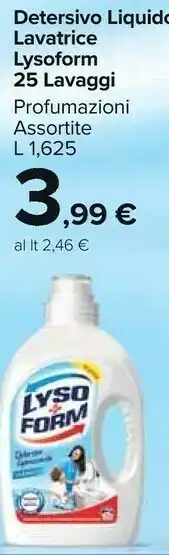 Carrefour Market Lysoform Detersivo Liquido Lavatrice 25 Lavaggi 1625 Ml offerta