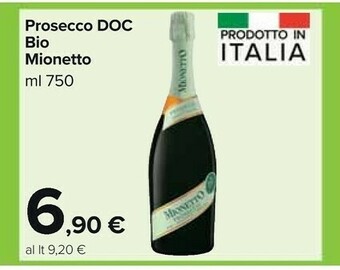 Carrefour Market Mionetto Prosecco Doc Bio offerta