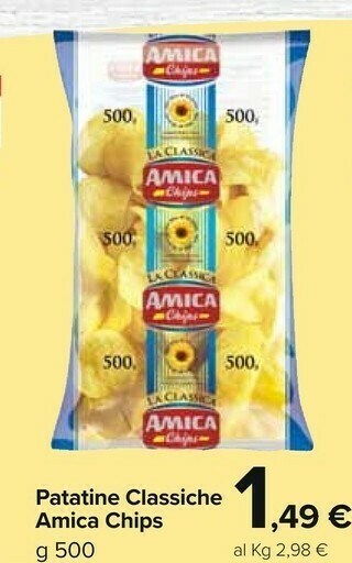 Carrefour Market Amica Chips Patatine Classiche offerta