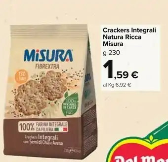 Carrefour Market Misura Natura Rica Crackers Integrali offerta