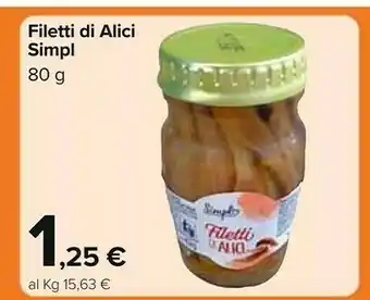 Carrefour Market Simpi Filetti Di Alici offerta