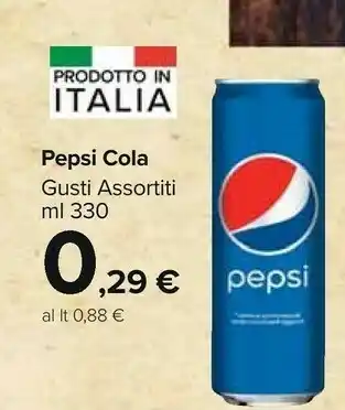 Carrefour Market Pepsi Lattina 330 G(ml) offerta
