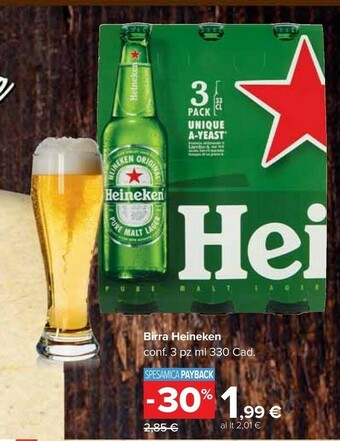 Carrefour Market Heineken Birra 330 G(ml) offerta
