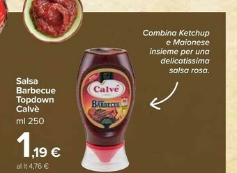 Carrefour Market Calvè Salsa Barbecue 250 G(ml) offerta
