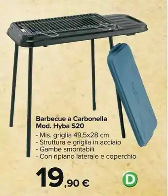 Carrefour Market Barbecue A Carbonella Hyba S20 offerta
