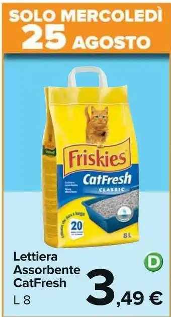 Carrefour Market Purina Frieskies Lettiera Assorbente Catfresh 8L offerta