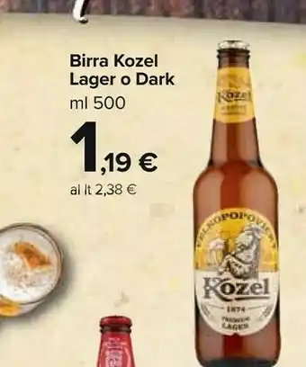 Carrefour Market Kozel Lager 500ml offerta