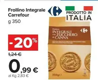 Carrefour Market Carrefour - Frollini Integrali Con Zucchero Di Canna 300 G(ml) offerta