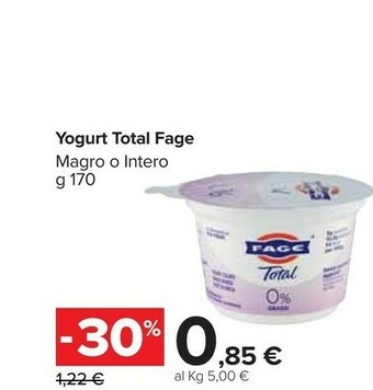 Carrefour Market Fage Yogurt Total 2% 170 G(ml) offerta