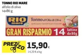 Ipercoop Rio Mare Tonno 14 x 80 g offerta