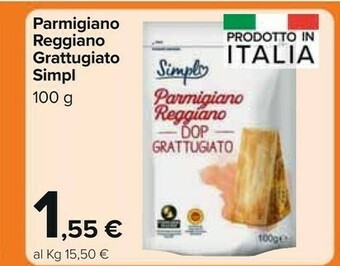 Carrefour Market Parmigiano reggiano Grattugiato offerta