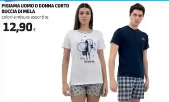 Ipercoop Pigiama Uomo o Donna Corto Buccia di Mela offerta