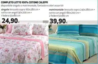 Completo Letto 100% Cotone Caleffi Singolo