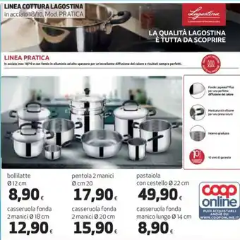 Ipercoop Linea Cottura Lagostina bottilatte Ø 12 cm offerta