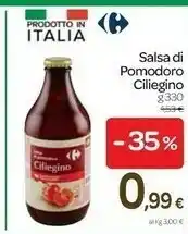 Carrefour Salsa Di Pomodoro Ciliegino offerta