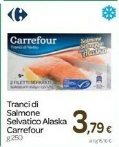 Carrefour Carrefour - Salmone Selvaggio Dell'Alaska Tranci Di Filetto 250 G(ml) offerta