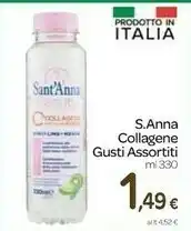 Carrefour Sant'anna C+ Collagene Idrolizzato Forte Pesca + Pepe Nero 330 G(ml) offerta