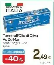 Carrefour Asdomar Tonno Al Naturale 80 G(ml) offerta