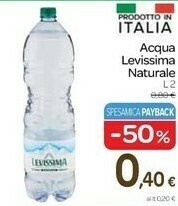 Carrefour Levissima Acqua Naturale 2000 G(ml) offerta