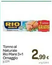 Carrefour Rio Mare Tonno Al Naturale offerta