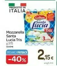 Carrefour Galbani Santa Lucia Tris Mozzarella 375 G(ml) offerta