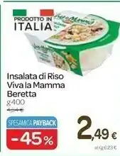Carrefour Beretta Insalata Di Riso Viva La Mamma offerta