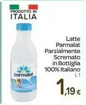 Carrefour Parmalat Latte Parzialmente Scremato In Bottiglia 100% Italiano offerta