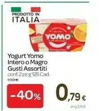 Carrefour Yomo Yomo - Yogurt Magro e Caffè 250 g(ml) offerta
