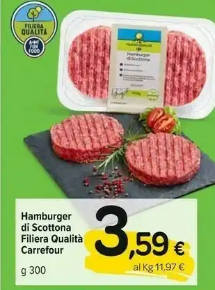 Carrefour Hamburger Di Scottona Filiera Qualita offerta