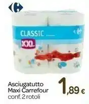 Carrefour Carrefour Asciugatutto Maxi 2 Rotoli offerta