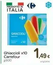 Carrefour Carrefour - Ghiaccioli Assortiti Amarena, Arancia, Gusto Menta, Limone 600 g(ml) offerta