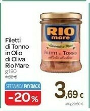 Carrefour Rio Mare Filetti Di Tonno In Olio Di Oliva offerta