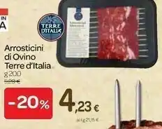 Carrefour Terre d'Italia Arrosticini Di Ovino offerta