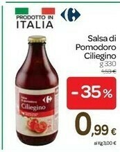 Carrefour Salsa Di Pomodoro Ciliegino offerta