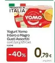 Carrefour Yomo Yomo - Yogurt Intero con Pesca offerta