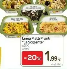 La sorgente Linea Piatti Pronti