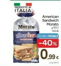 Carrefour Morato American Sandwich Grano Duro offerta