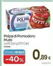 Carrefour Mutti Polpa Di Pomodoro 420 G offerta