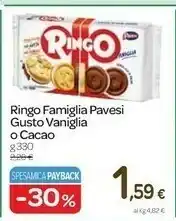 Carrefour Pavesi Ringo Vaniglia offerta
