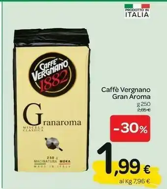 Carrefour Caffè Vergnano 1882 - Granaroma 250 G(ml) offerta